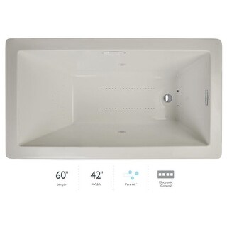 Jacuzzi Elara 60" Pure Air Drop-In or Undermount Bathtub with Left - Bed Bath & Beyond - 17010882